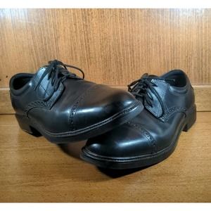 Nunn Bush Dress Flex Mens Size 10.5M Black Leather Lace Up Shoes
